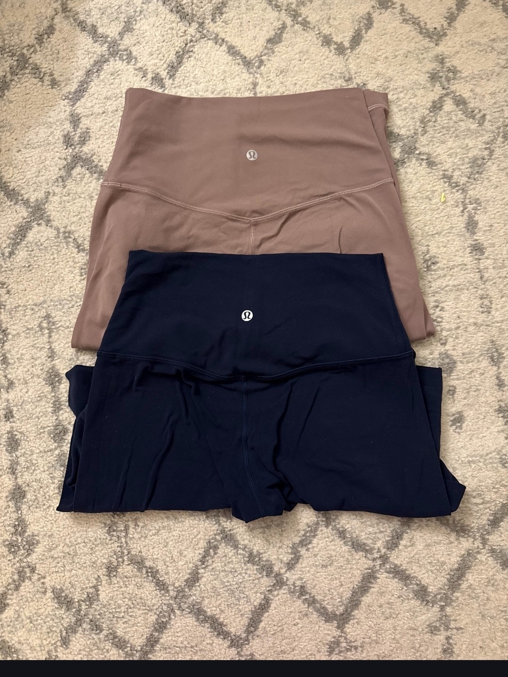 lululemon Align Womens Leggings Set - Mauve and Black. Size 6, 27" Length